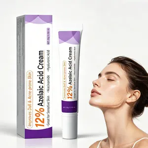 12% Azelaic Acid Gentle Mild Daily Facial Serum with Hyaluronic Acid, Niacinamide - Reduces Redness, Fades Acne, Minimizes Pores - Cream Benefits, Dewy Skin Cream for Hydrate Skin Repair moisturizer for faceSuitable for All Skin Types
