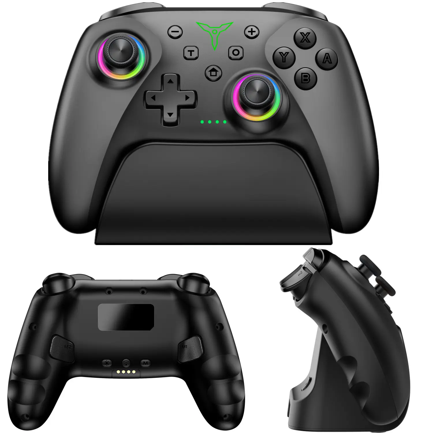 Switch 2 Controller for Nintendo Switch 2/Switch/OLED/Lite Controllers, Wireless Switch Controller with Charging Dock, Switch Pro Controller with Hall Effect, Programmable, Turbo and Vibration, Pumpkin Glow