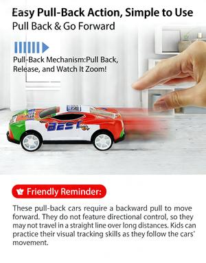 Vileafy 30 Mini Race Cars for Kids 4-8 Years Old Pull-Back Mechanism Fun Classroom Party Toys Bulk Pack