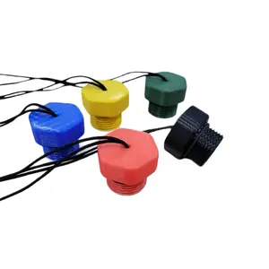 DIN Valve Scuba Tank Dust Cap | Dive Tank Cover with String | Color-Coded Tank Cap for Scuba Divers | Durable UV-Resistant