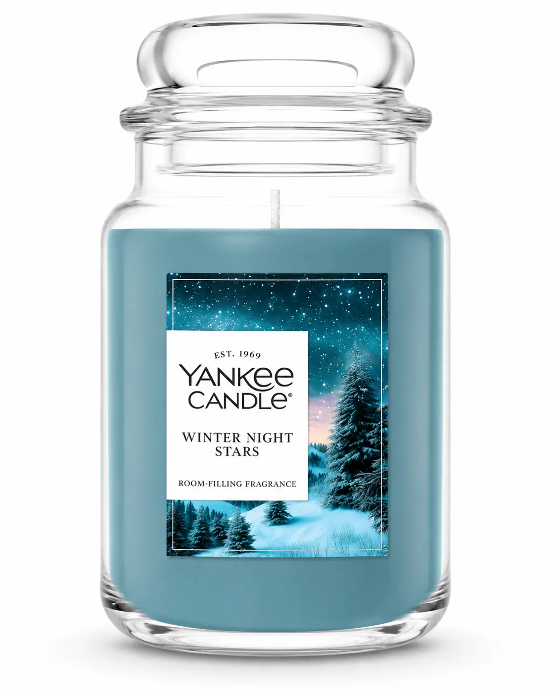 Yankee Candle Winter Night Stars, Christmas Scented Candle, 22oz Large Jar Decor Fragrance Perfume Aroma Decoration