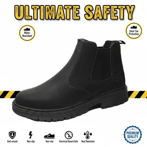 Waterproof Anti-slip Durable Outdoor Comfortable Safety Shoes Splash-proof Smash-proof Puncture-proof Breathable Unisex Chef Work Shoe Reinforced Safety Sneakers