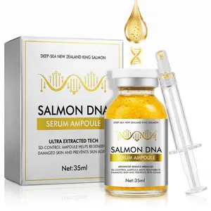 Deep-Sea Salmon DNA Serum Ampoule with Gold Peptide – Anti-Aging Facial Treatment for Dull, Dry & Tired Skin – Hydrating & Firming Essence with Ultra-Extracted Marine Technology – Precise Dropper Applicator for Targeted Care – 35ml