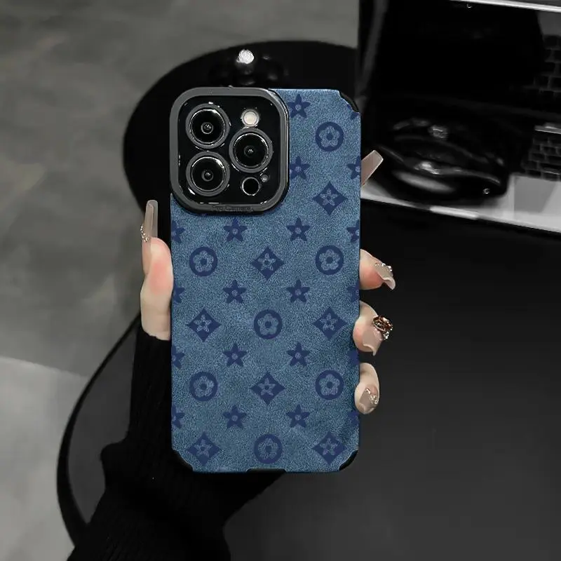 Vintage Print Faux Leather Smartphone Case - Shockproof, Sophisticated Protection for iPhone 17,16,15,14,13,12 Series - Handheld Cellphone Devices Cover