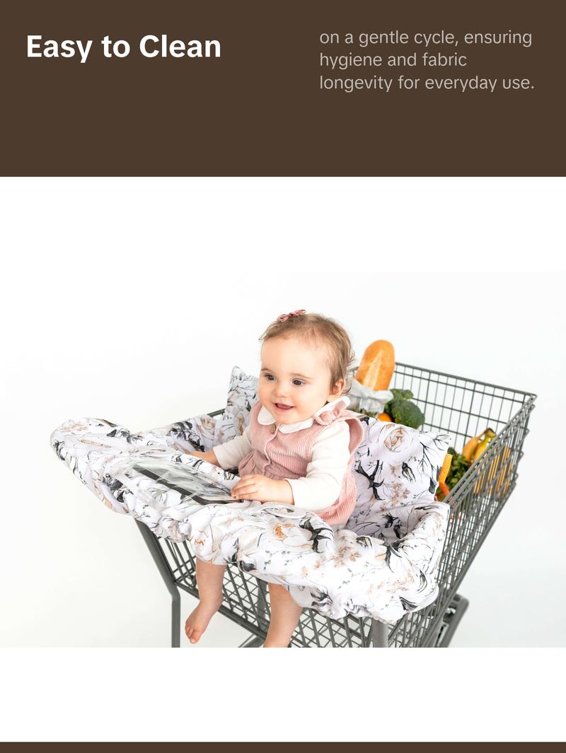 Baby Shopping Cart Cover | Coming Up Roses Beautiful Floral Print