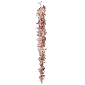 33" Hydrangea Garland Light Pink