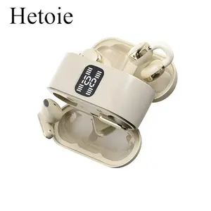 Hetoie 2026 New Design True Wireless In-Ear Ear Hook TWS Couple Fashion Dual Earphones Mini Couple Earphones Music Earbuds Gaming TWS HIFI Deep Bass Stereo ENC HD Call Suitable for Android and iPhone Phones Sports Earbuds Smart Earphones