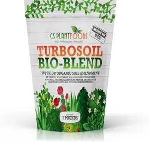 Turbo Soil Bio-Blend, Superior Organic Soil Amendment, 3 pound bag