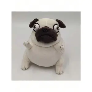 Fat Pug Stuffed Animal Doll, Funny Ugly Cute Dog Plushie, Kawaii Home & Office Desk Decor, Best Computer Side Buddy, Soft Cuddle Toy