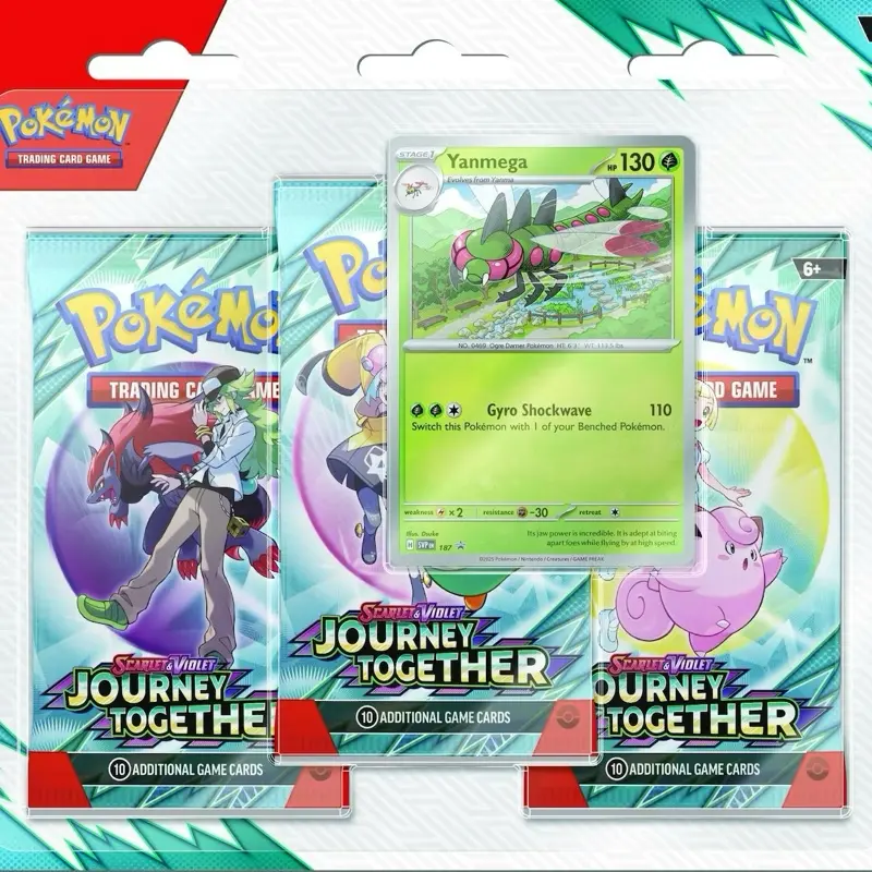 Pokemon Scarlet & Violet sv09: Journey Together TCG Expansion 3-Pack Blister Multipack, Non-Sports Trading Cards Collectibles with 10+1 Foil