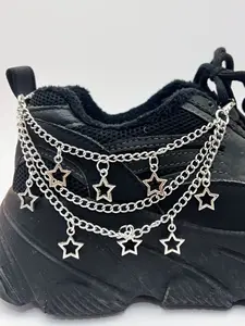 1pc Star Pendant Multi-Layer Shoe Chain, Y2K Style Shoe Laces, Perfect for DIY Shoes, Fashionable Accessory for Customizing Footwear