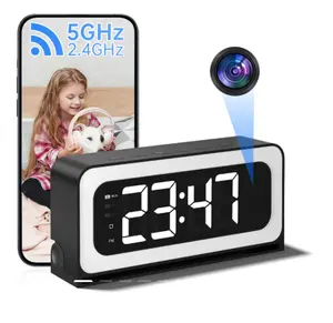 Smart Digital Clock Camera with Dual Band WiFi (5GHz & 2.4GHz) | Home Security & Real-Time Monitoring System