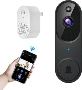Wireless Wi-Fi Video Doorbell Camera with Two-Way Audio, Motion Alerts, Night Vision, Cloud Storage (Sold Separately), 2.4G Wi-Fi Only