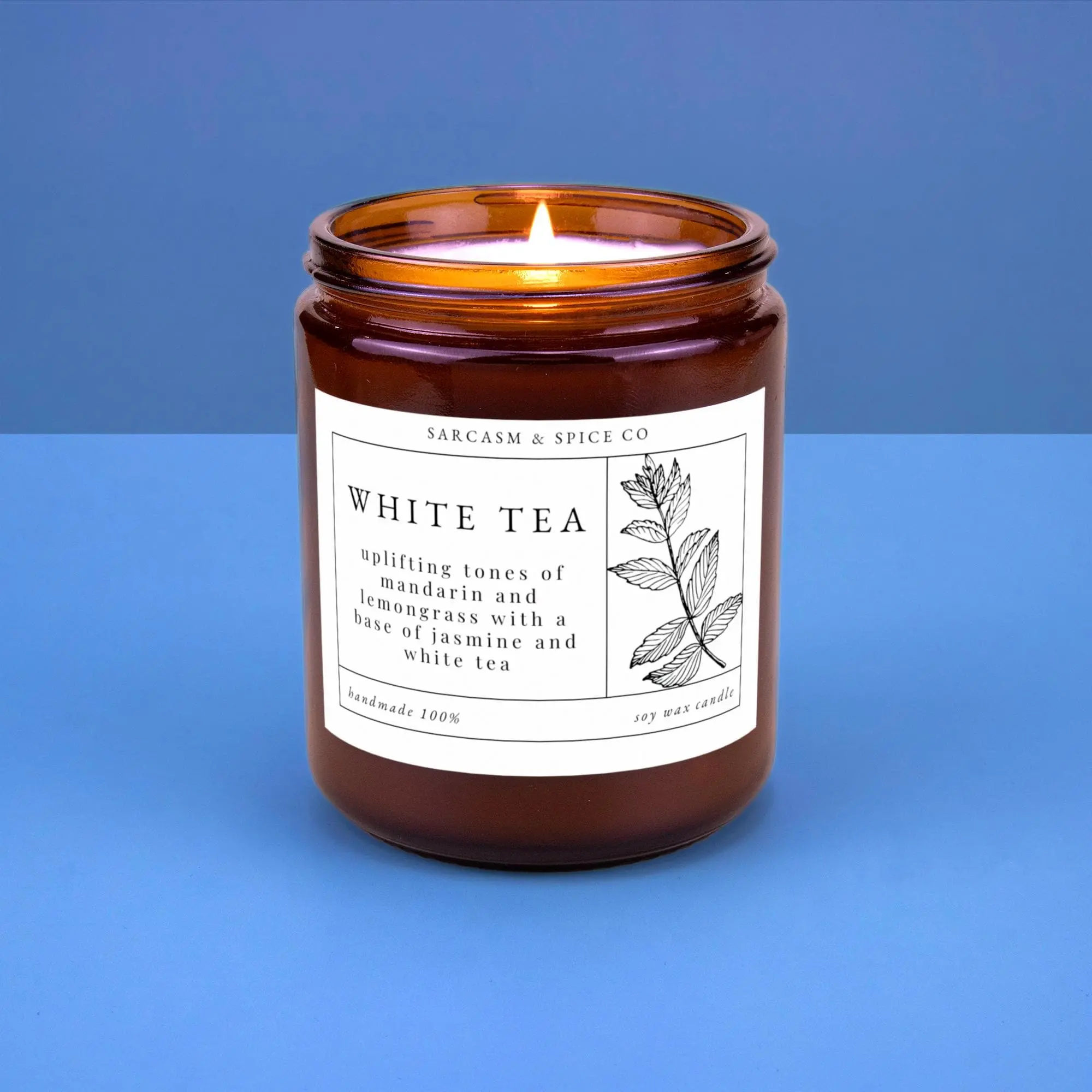 White Tea Candle Gifts for Her Home Decor Candle Homemade Hand Poured Soy Wax Candle Clean Scent Perfect Gift for Home