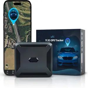 Smart GPS Tracker 4G LTE Monitor Equipment - Metal Magnetic Real-Time Device for Vehicles, US & Worldwide SIM Included, iOS/Android Compatible, Long-Lasting 70-Day Battery, Subscription Required