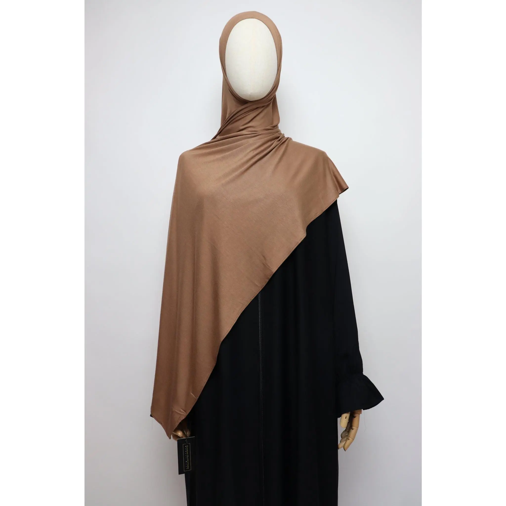 Premium Bamboo Jersey Hijab - Mocha