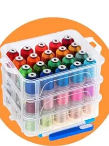 Organizer for Holding 20 Spools Home Embroidery & Sewing Thread (Spool Size Requirement: Height≤2.2"/5.6CM; Width≤1.69"/4.3CM