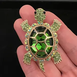 Handmade Pure Copper Turtle Pin, Bring Good Luck, Home Office Holiday Decor, Christmas Halloween Party Gift, Multi-Use Brooch
