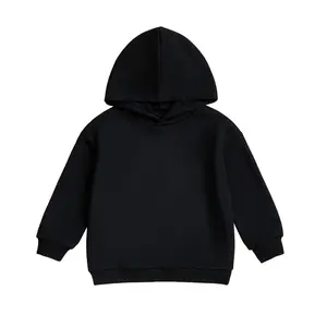 Babamoon Baby Kids Boy Girl Solid Casual Hoodie Sweatershirt Long Sleeve Pullover Tops Kids Cotton Crewneck Fall Tops 2-7Y Blouse
