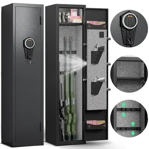 THOF,rapid access,pistol safe,2 ways to unlock,Passcode,key,Suitable for bedroom living room,Quick Access,Physical Button Panel Zinc Alloy Handle High Security Five Locking Bolts,Avoid security risks