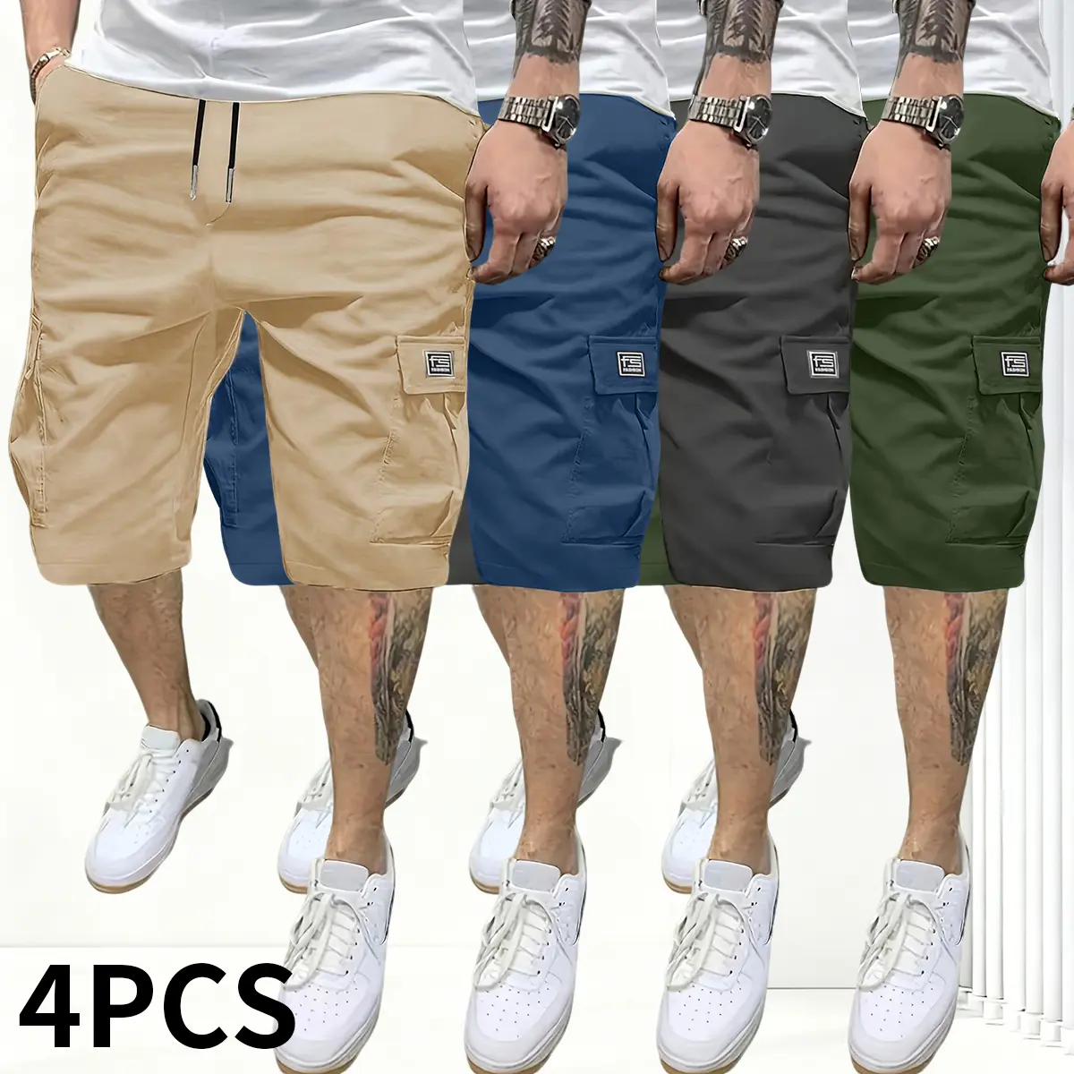 Khaki + Blue + Gray + Army Green