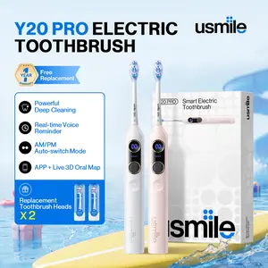 usmile Y20 PRO AI Powered Electric Toothbrush, Personalized Cleaning with 25x More Plaque Removal and 90-Day Battery Life