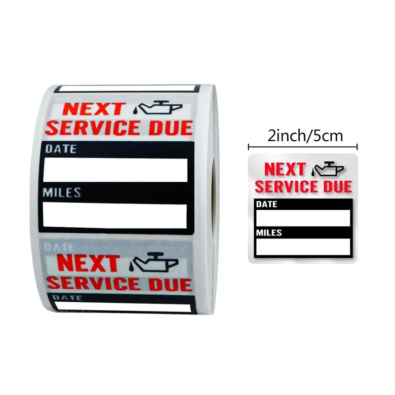 100 Sheets Roll Car Oil Change Repair Reminder Window Stickers, Windshield Sticker, Automotive, Self-Adhesive Labels for Easy Maintenance Tracking, Durable Car Supplies, Sticker for Cars, Automotive Decals, Automobile Decals