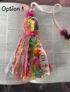 Handmade Ribbon Bible Tassel Bookmark, Faith Accessories, Christian Journal Charm