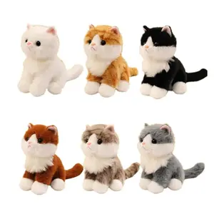 Simulation Cat Doll Gentle And Comfortable Lifelke Doll Stuffed Animal Cat Home Ornament Holiday Surprise Gift