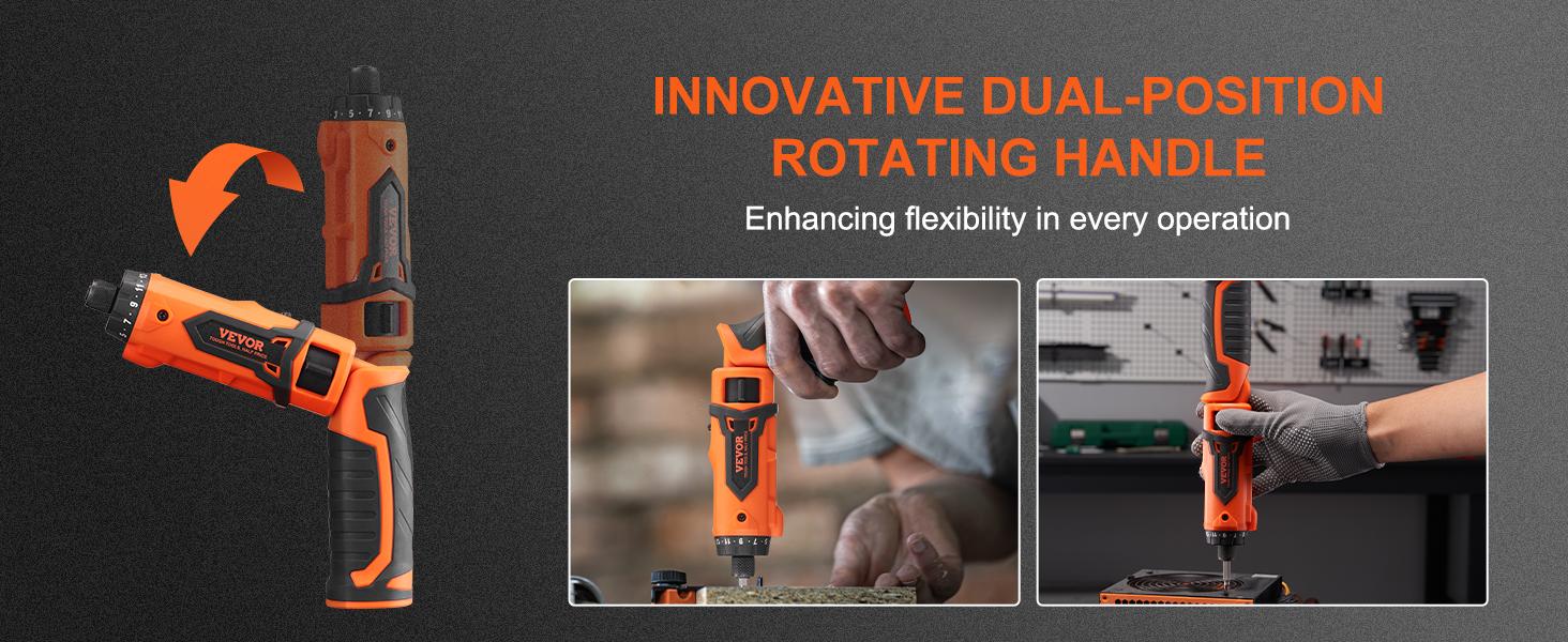 Torque Screwdriver, 8V 7Nm Electric Screwdriver Rechargeable Set with 82 Accessory Kit and Charging Cable, LED Light Dual Position Handle, Nut Drivers Magnetic Bit Holder Tool Kit Home Repair