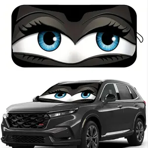 Universal Car Front Windshield Sunshade, Aluminum Foil Heat Reflective Panel, Easy Installation and Storage, Automotive Accessory
