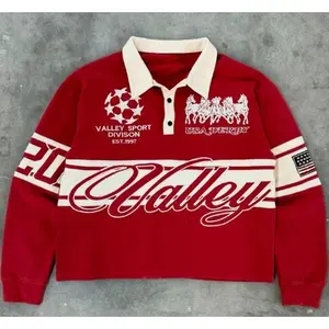 Global Casual Street Retro Rugby Polyester Polo Shirt, Unisex