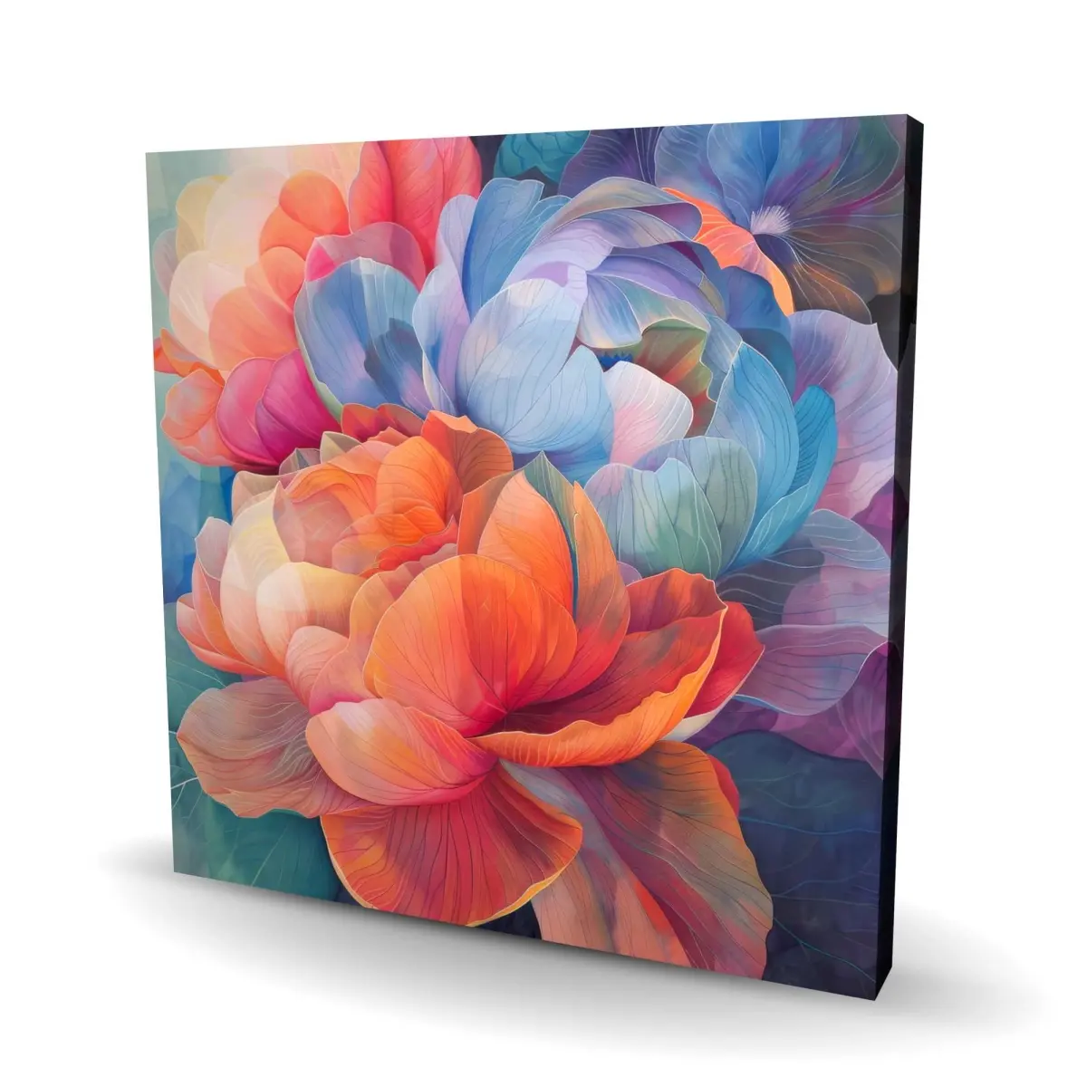 Begin Home Decor C1RC363641QBLA 36 x 36 in. Full of Color - Gray Canvas Home Decor for Vibrant Spaces