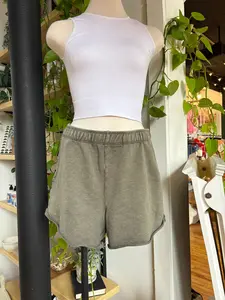 Aerie Green Terry Lounge Shorts - Medium