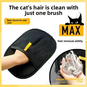 2-Pack Pet Hair Remover Set: Double-sided Glove + Cat/Dog Fur Brush , Effective Cat Hair Cleaner Tool