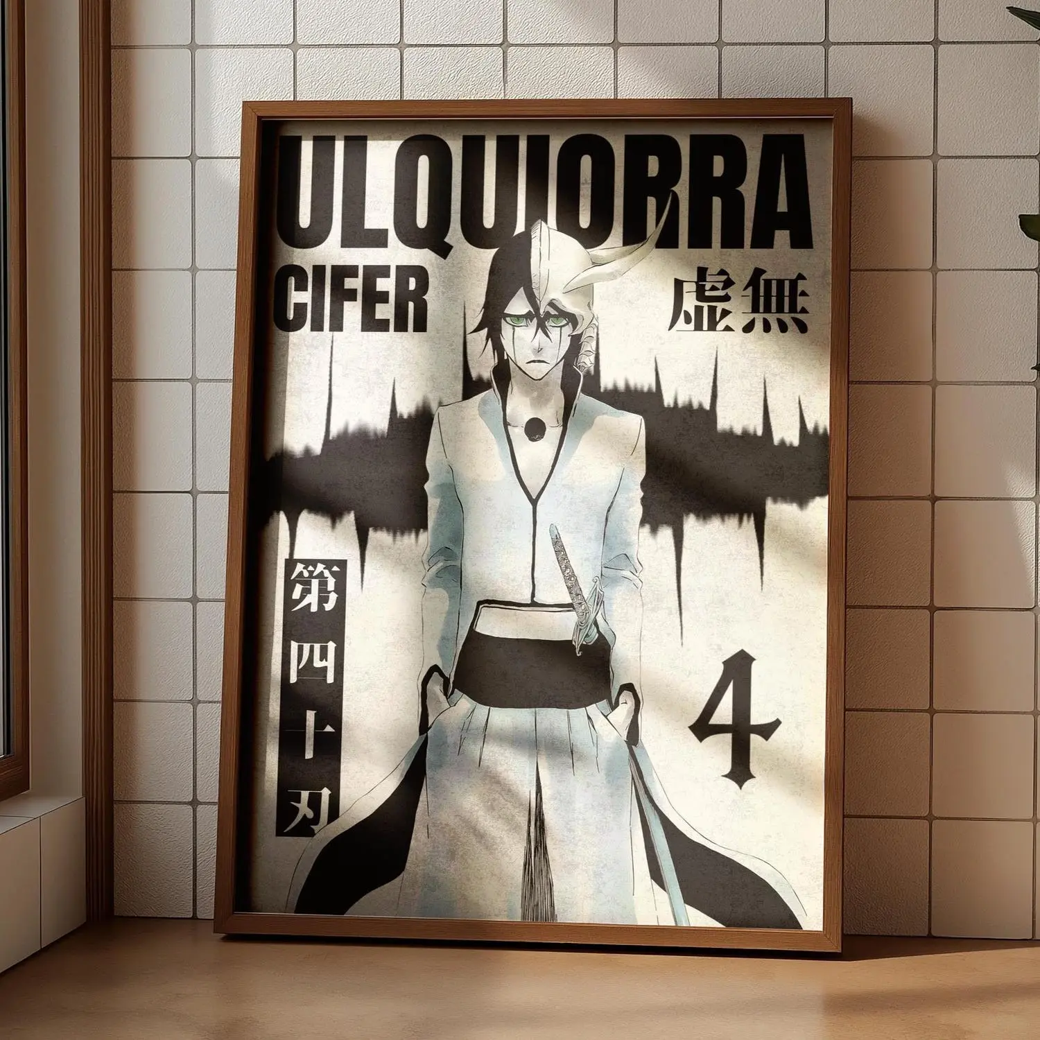 Bleach Poster – Ulquiorra Cifer Anime Wall Art Print, Manga Room Decor (Print only, frame not included)
