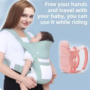 4-In-1 Baby Carrier Backpack, Breathable Carrier, Ergonomic Adjustable Support, Portable Convertible Front/back Carry, Suitable for Infants 7-45 Lbs