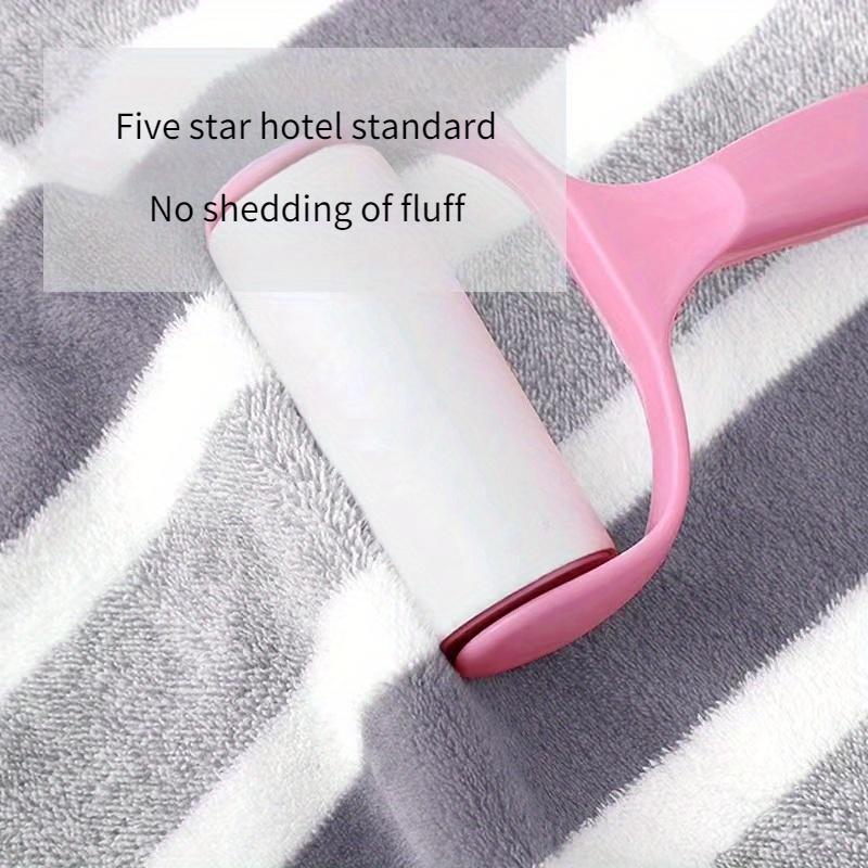 8pcs/set, no hair loss, super water absorption, super soft two-color striped interval bath towel combination, including 2 large bath towels, 2 large face towels, 4 hand towels
