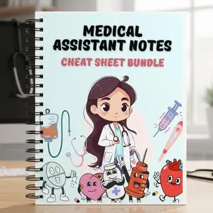 Medical Assistant Study Guide and Nursing Cheat Sheet, Medical Notes with Clinical Reference for Medical Assistant Training and Healthcare Study