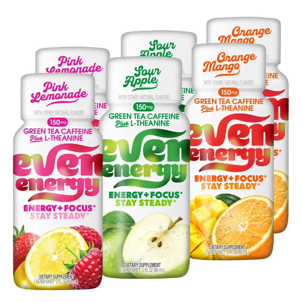 EVEN ENERGY 6 Pack | Energy Shot 2 fl oz | 150mg Natural Caffeine