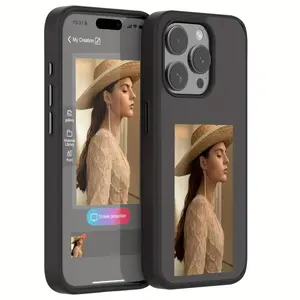 4-Color Ink Screen Projector DIY Protective Phone Case, NFC Smart Screen Projector Phone Case, Al Smart DIY Design Pattern Phone Case for iPhone 11 12 13 14 15 16 17 Accessories