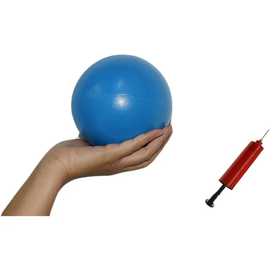 Sturdy Thick 4-Inch Physical Therapy Exercise Ball, Inflatable Pilates Equipment for Lower Back Pain Relief and Hip Flexor Release - Blue, 50% Thicker Than 8 Inch Or 9 Inch Ball