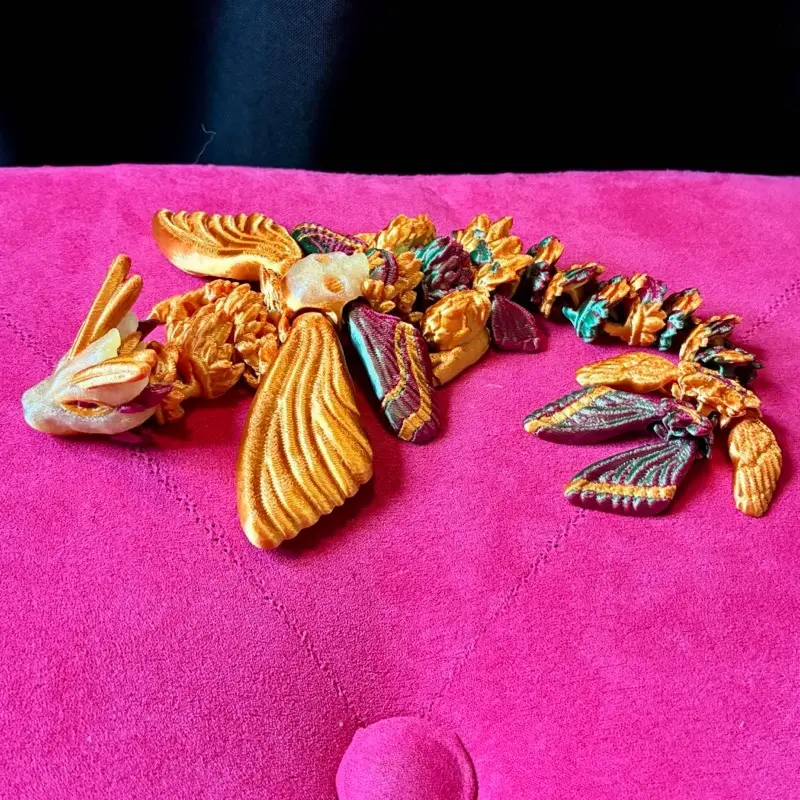 Articulated Death’s Head Moth Dragons | 3D printed plastic articulated death’s head moth dragons fidget toy Decor Gift Multicolor