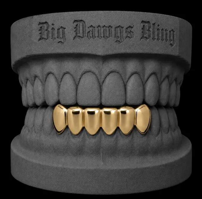 14K Gold Plated Bottom 6 Lower Grillz