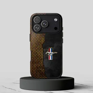 Muscle Car Emblem Phone Case Mustang Inspired Racing Design for iPhone, Samsung & Pixel