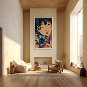 [SALE UP TO 50% + FREE SHIP] 90s Anime Aesthetic, Lo-Fi Room Decor, Retro City Pop Wall Art, Vintage  Girl Print, Nostalgic Vaporwave Poster