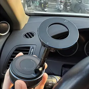 Strong Vacuum Magnetic Car Mount Holder, Foldable 360° Rotation Adjustment, Suction Cup, Multi-Angle Fit, Perfect for Dashboard, Bathroom Tiles, Gym Glass