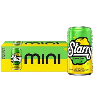 Starry Fruit Flavored Fizzy Beverage, Caffeine-Free Mini Cans, 7.5 Fl oz (Pack of 10)