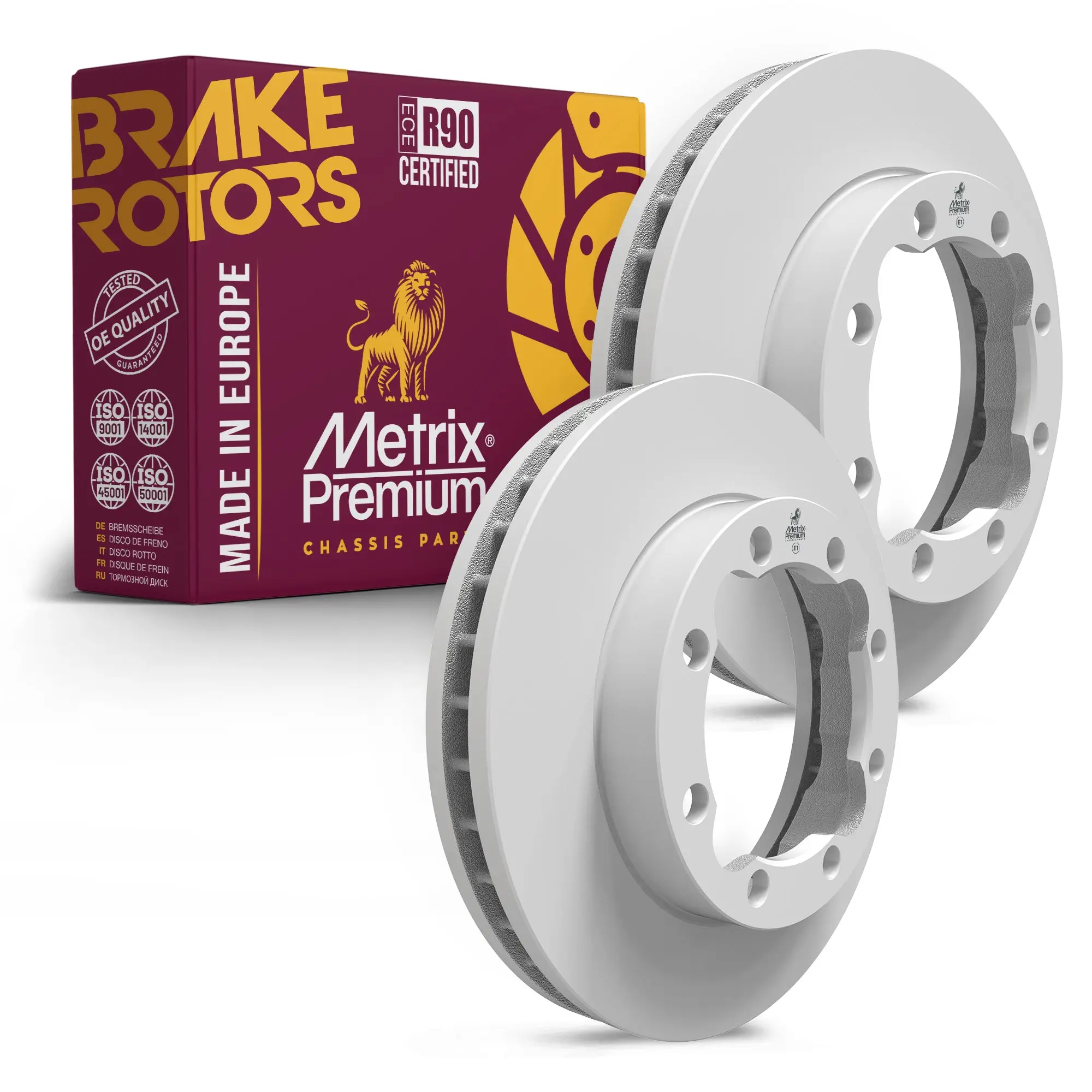 2 PC Front Disc Brake Rotor Kit 92261MT
