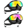 Aegend Unisex 100% Silicone Swimming Goggles Set (2-Pack) - Leak Proof, Anti-Fog, UV-Protective, Anti-Scratch, 180-Degree Wide View, Adjustable with Nose Cover for Adult Pool Swim Glasses, Swim-Friendly